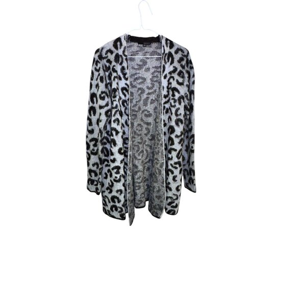 Harvé Benard Womens Leopard Print Cardigan Sweater Size S - Picture 5 of 9